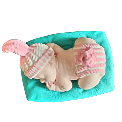 نوزاد کلاه خرگوشی ساخته شده با پودر سنگ هنری