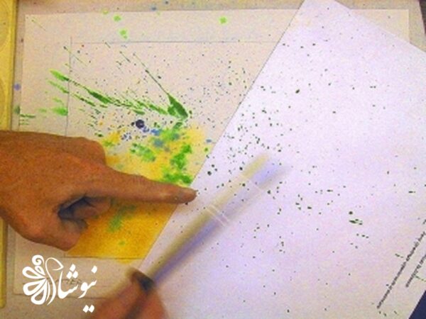 تکنیک پاشیدن رنگ | نقاشی آبرنگ | آموزش نقاشی آبرنگ